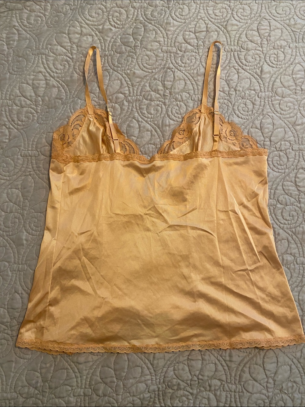 Vanity Fair Peach Lace-Trim Camisole - Picture 4 of 4